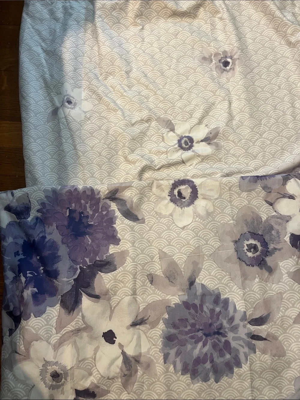 Floral Purple Shower Curtain - Elegant Watercolor Blooms - Picture 1 of 4